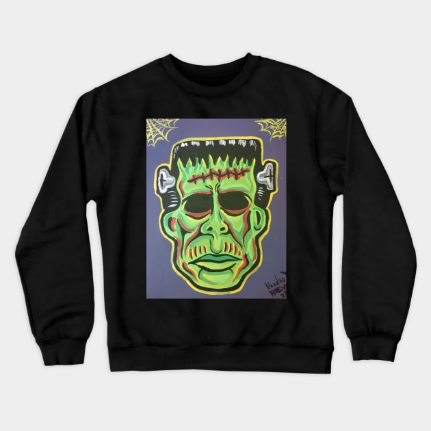 Ben cooper style monster mask collegeville costume 80s creature mask frankenstein Crewneck Sweatshirt by Voodoobrew